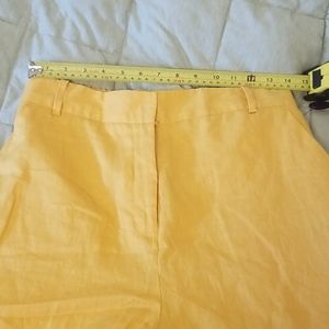 High-waisted Wide Leg Crop Linen Pant